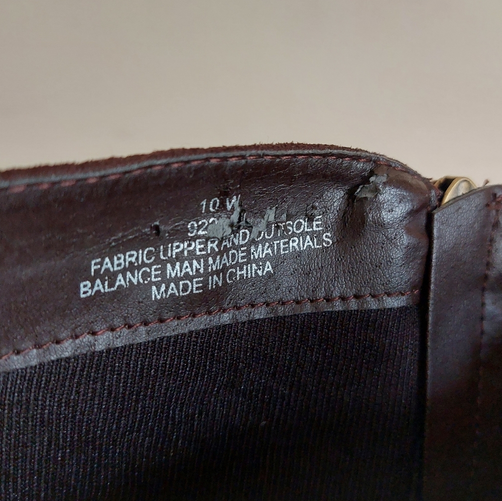 Lane Bryant - Faux Suede Brown Knee-High Heeled Boots w/ Zipper - Picture 11 of 12
